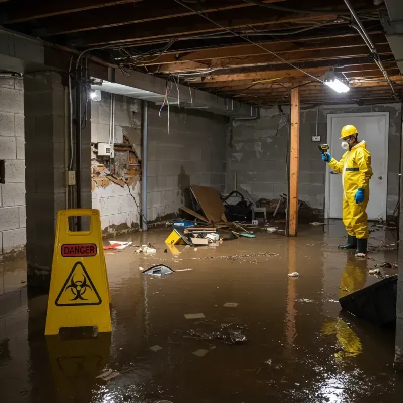 Flooded Basement Electrical Hazard in Sandersville, GA Property